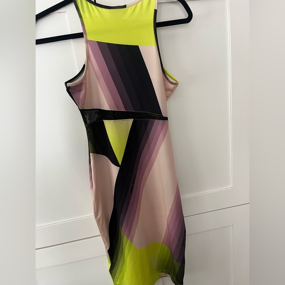 Miss Sixty Asymmetrical Dress in Black, Pink, and Yellow XS - Picture 2 of 6